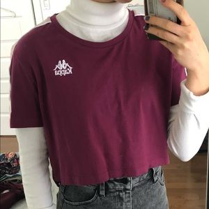 Kappa purple cropped tee